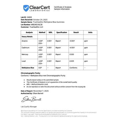 Cyber Week Sale - TrueHealthic™ Methylene Blue Gummies